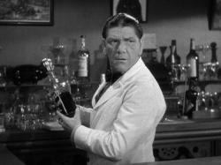 Shemp Howard playing W.C. Fields favorite person, a bar tender, in The Bank Dick