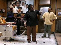 Leonard Earl Howze, Eve, Cedric The Entertainer and Ice Cube  in Barbershop.