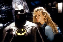 Michael Keaton and Kim Basinger in Tim Burton's Batman.