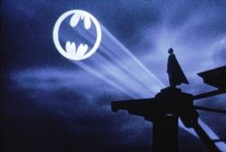 The iconic final shot from Tim Burton's Batman. The iconic final shot from Tim Burton's Batman.