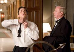 Christian Bale and Michael Caine in Batman Begins. Christian Bale and Michael Caine in Batman Begins.