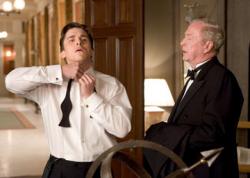 Christian Bale and Michael Caine in Batman Begins.