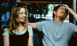 Julie Delpy and Ethan Hawke in Before Sunrise. Julie Delpy and Ethan Hawke in Before Sunrise.