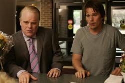 Philip Seymour Hoffman and Ethan Hawke in Before the Devil Knows You're Dead. Philip Seymour Hoffman and Ethan Hawke in Before the Devil Knows You're Dead.