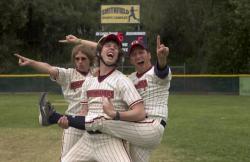 David Spade, Jon Heder and Rob Schneider in Benchwarmers. David Spade, Jon Heder and Rob Schneider in Benchwarmers.