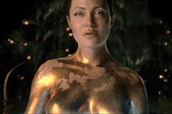 Angelina Jolie as Grendel's mother in Beowulf.