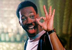 Eddie Murphy in Beverly Hills Cop. Eddie Murphy in Beverly Hills Cop.