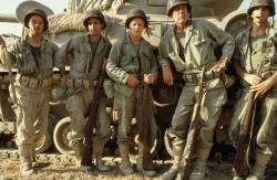 Mark Hamill, Robert Carradine, Kelly Ward, Lee Marvin, and Bobby Di Cicco in The Big Red One.