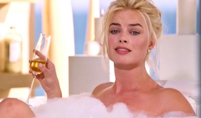 Margot Robie helps explain CDOs while sitting in a bubble bath drinking champagne, in The Big Short.