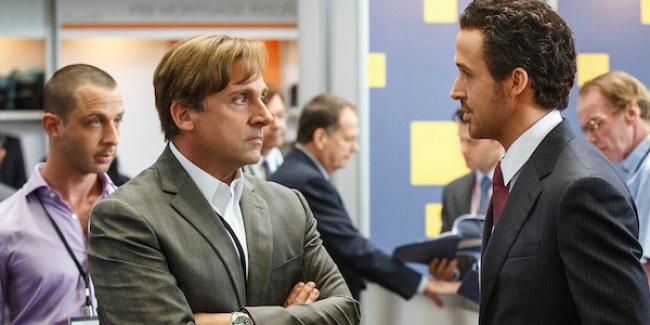 Steve Carell and Ryan Gosling in The Big Short.