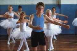 Jamie Bell as Billy Elliot in ballet class.