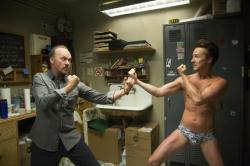 Michael Keaton and Edward Norton in Birdman.