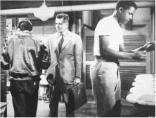 Glenn Ford and Sidney Poitier in Blackboard Jungle. Glenn Ford and Sidney Poitier in Blackboard Jungle.