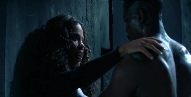 Sanaa Lathan and Wesley Snipes in Blade.