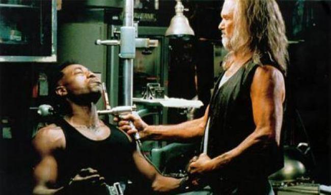 Wesley Snipes and Kris Kristofferson in Blade.