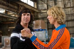 Will Ferrell and Jon Heder in Blades of Glory. Will Ferrell and Jon Heder in Blades of Glory.