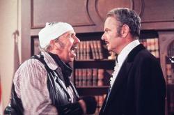 Slim Pickens and Harvey Korman in Mel Brook's Blazing Saddles. Slim Pickens and Harvey Korman in Mel Brook's Blazing Saddles.