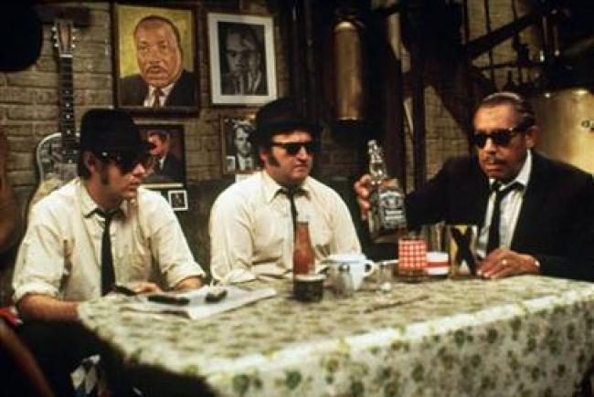 Dan Aykroyd, John Belushi and Cab Calloway in The Blues Brothers.
