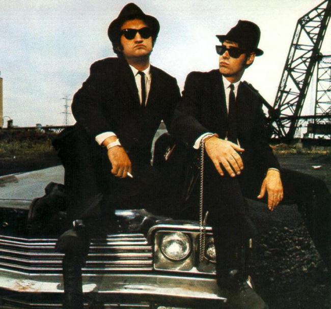 John Belushi and Dan Aykroyd in The Blues Brothers John Belushi and Dan Aykroyd in The Blues Brothers