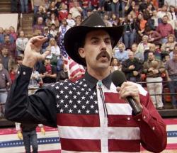 Sacha Baron Cohen in Borat. Sacha Baron Cohen in Borat.
