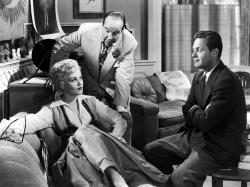 Judy Holliday, Broderick Crawford and William Holden in Born Yesterday.