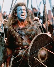 Mel Gibson as William Wallace.