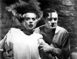 Elsa Lanchester and Colin Clive in The Bride of Frankenstein