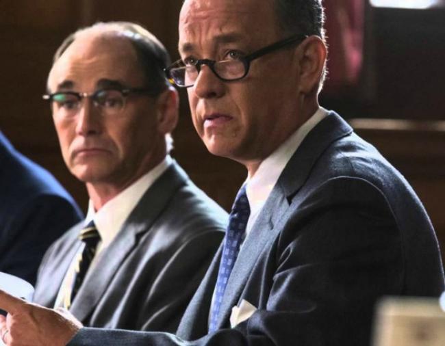 Mark Rylance and Tom Hanks in Bridge of Spies Mark Rylance and Tom Hanks in Bridge of Spies