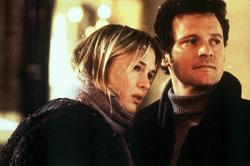 Renee Zellweger and Colin Firth in Bridget Jones's Diary.