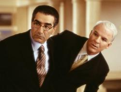 Eugene Levy and Queen Latifah in Bringing Down the House.