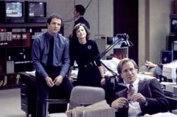 Albert Brooks, Holly Hunter and William Hurt in Broadcast News. Albert Brooks, Holly Hunter and William Hurt in Broadcast News.