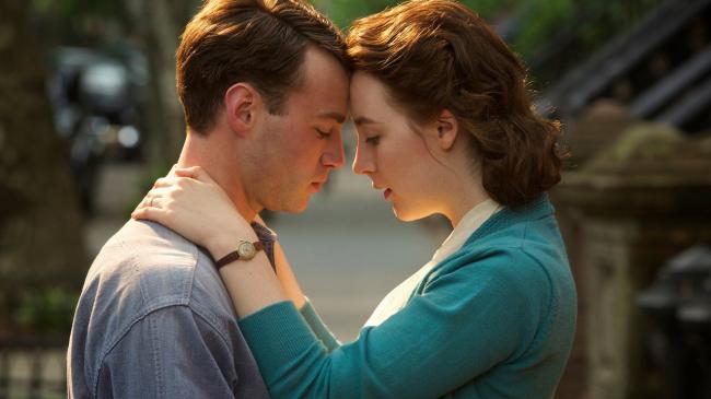 Emory Cohen and Saoirse Ronan in Brooklyn. Emory Cohen and Saoirse Ronan in Brooklyn.