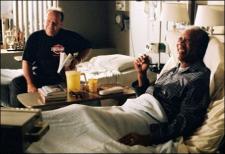 Jack Nicholson and Morgan Freeman in The Bucket List. Jack Nicholson and Morgan Freeman in The Bucket List.