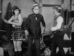 Bebe Daniels, Harold Lloyd and Snub Pollard in Bumpin into Broadway