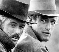 Robert Redford and Paul Newman in Butch Cassidy and the Sundance Kid. Robert Redford and Paul Newman in Butch Cassidy and the Sundance Kid.