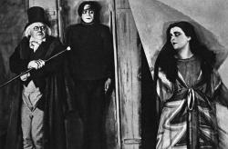 Werner Krauss, Conrad Veidt, and Lil Dagover in The Cabinet of Dr. Caligari.