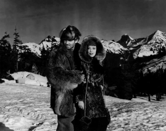 Clark Gable and Loretta Young in The Call of the Wild.