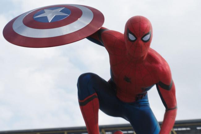 Spider-Man tries to take home a souvenir. Spider-Man tries to take home a souvenir.
