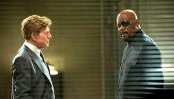 Robert Redford and Samuel L. Jackson in Captain America: The Winter Soldier. Robert Redford and Samuel L. Jackson in Captain America: The Winter Soldier.