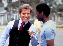 George Segal and Denzel Washington in Carbon Copy. George Segal and Denzel Washington in Carbon Copy.