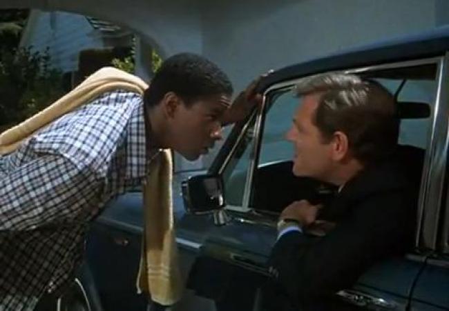 Denzel Washington and George Segal in Carbon Copy. Denzel Washington and George Segal in Carbon Copy.