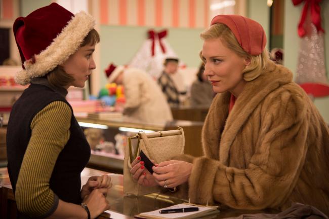 Rooney Mara and Cate Blanchett in Carol. Rooney Mara and Cate Blanchett in Carol.