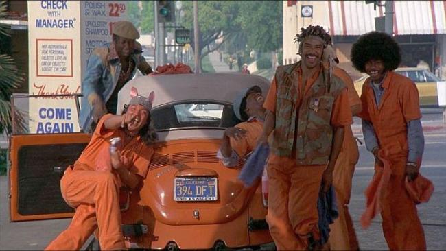 The gang laughing in Car Wash. The gang laughing in Car Wash.