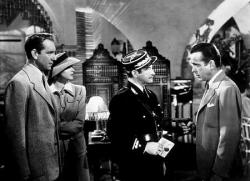 Paul Henreid, Ingrid Bergman, Claude Rains and Humphrey Bogard in Casablanca.