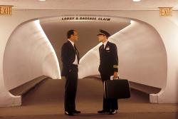 Tom Hanks and Leonardo DiCaprio in Catch Me if You Can. Tom Hanks and Leonardo DiCaprio in Catch Me if You Can.