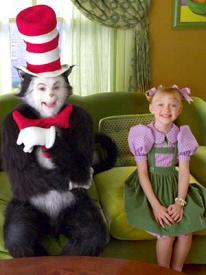 Mike Myers and Dakota Fanning in The Cat in the Hat. Mike Myers and Dakota Fanning in The Cat in the Hat.