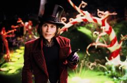Johnny Depp as Willy Wonka in Charlie and the Chocolate Factory. Johnny Depp as Willy Wonka in Charlie and the Chocolate Factory.