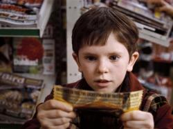 Freddie Highmore in Charlie and the Chocolate Factory.