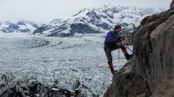 James Balog inspects one of his time lapse cameras in Chasing Ice.