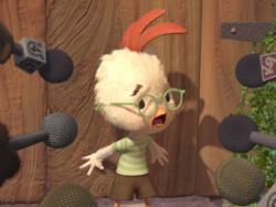 Zach Braff provides the voice of Chicken Little.